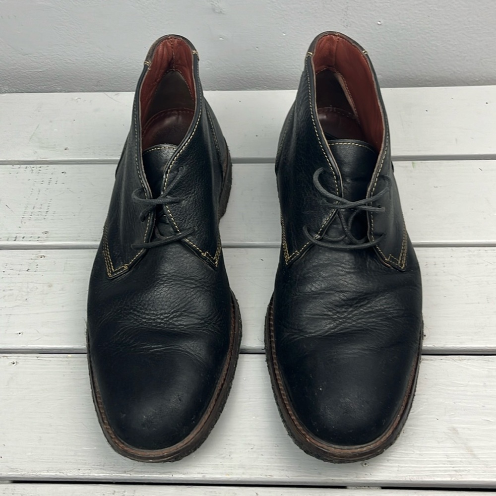 Men’s 9 M Johnston Murphy Copeland Crepe Sole Chukka Boots Black Leather 25-2021